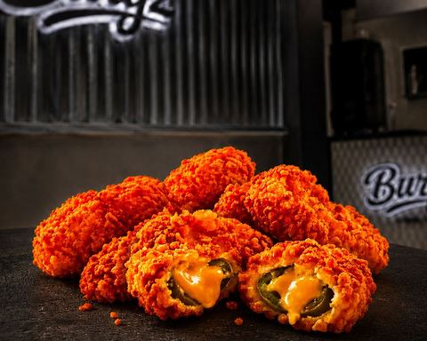Six chili cheese, bouchées panées au cheddar et piment