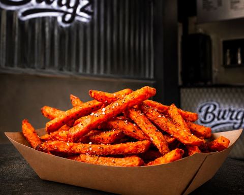 Barquette de frites de patate douce