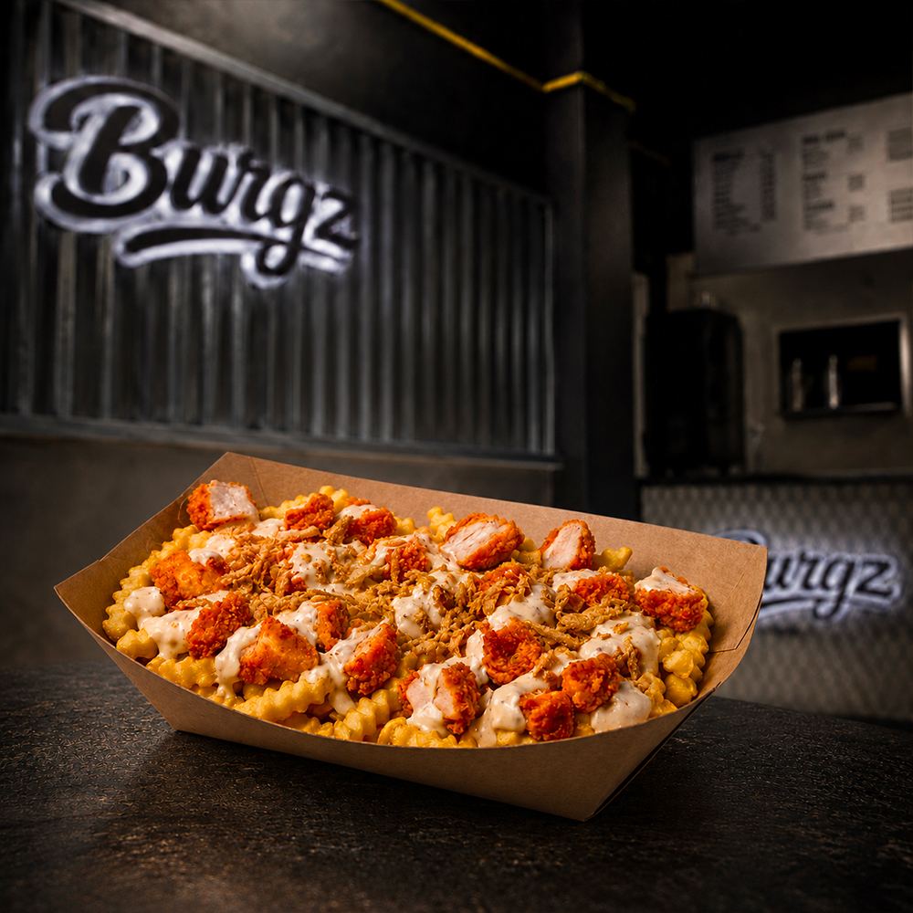 Fritz Chicken, frites garnies de tenders et sauce cheddar
